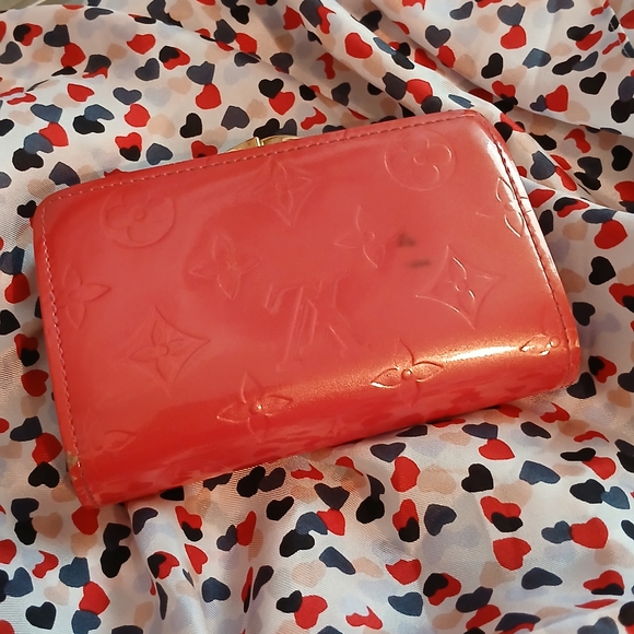 Pink LV Wallet with Snap Closure - Picture 2 of 10